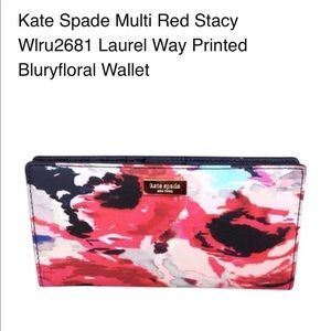 Kate Spade Laurel Way Bluryflorl Stacy Wallet